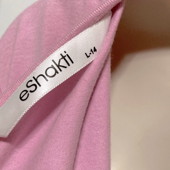 eSHAKTI Dusty Pink Sleeveless Cotton Blend Sheath Dress Womens Large 14 - Picture 11 of 13